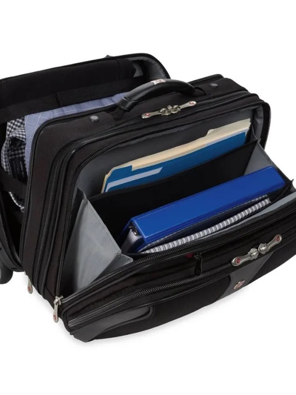 SwissGear Black Laptop Briefcase with Blue Accent